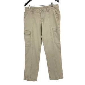 Womens Sonoma Chino Pants Size 10 Khaki Stretch Tech Pocket Beige 2388 GUC